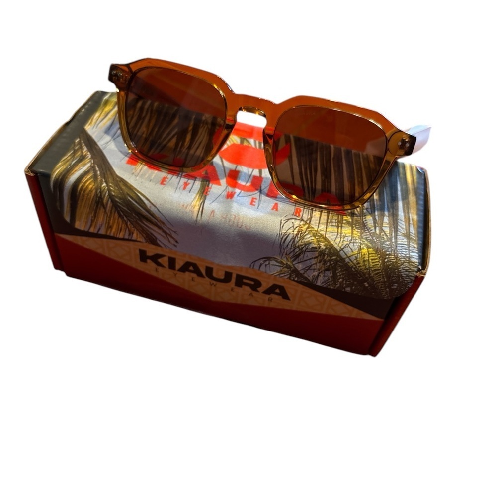 KIAURA Lautner Premium UV400 Polarized Sunglasses - Whiskey - XL - Picture 3 of 9